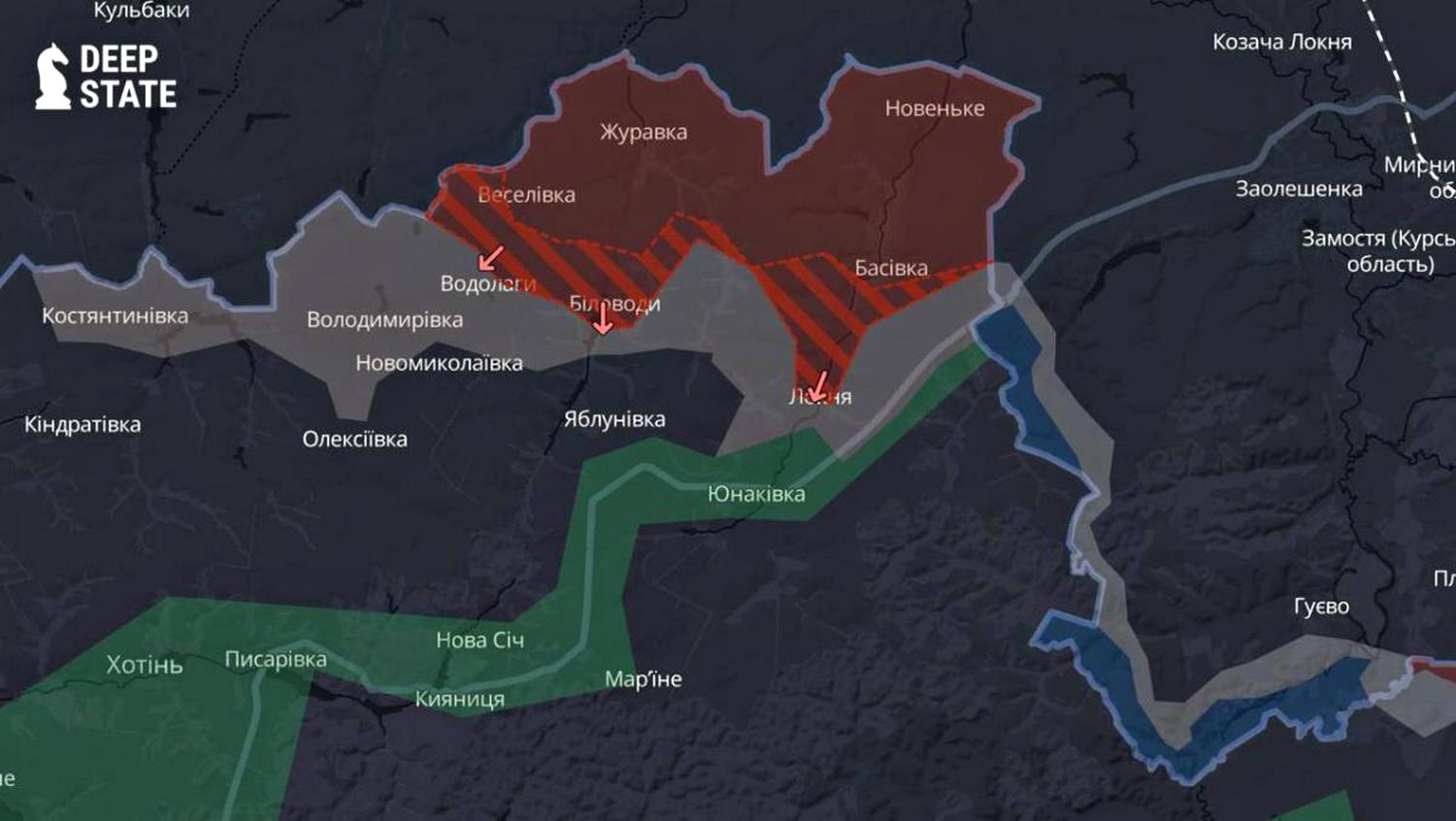 Карта боїв.