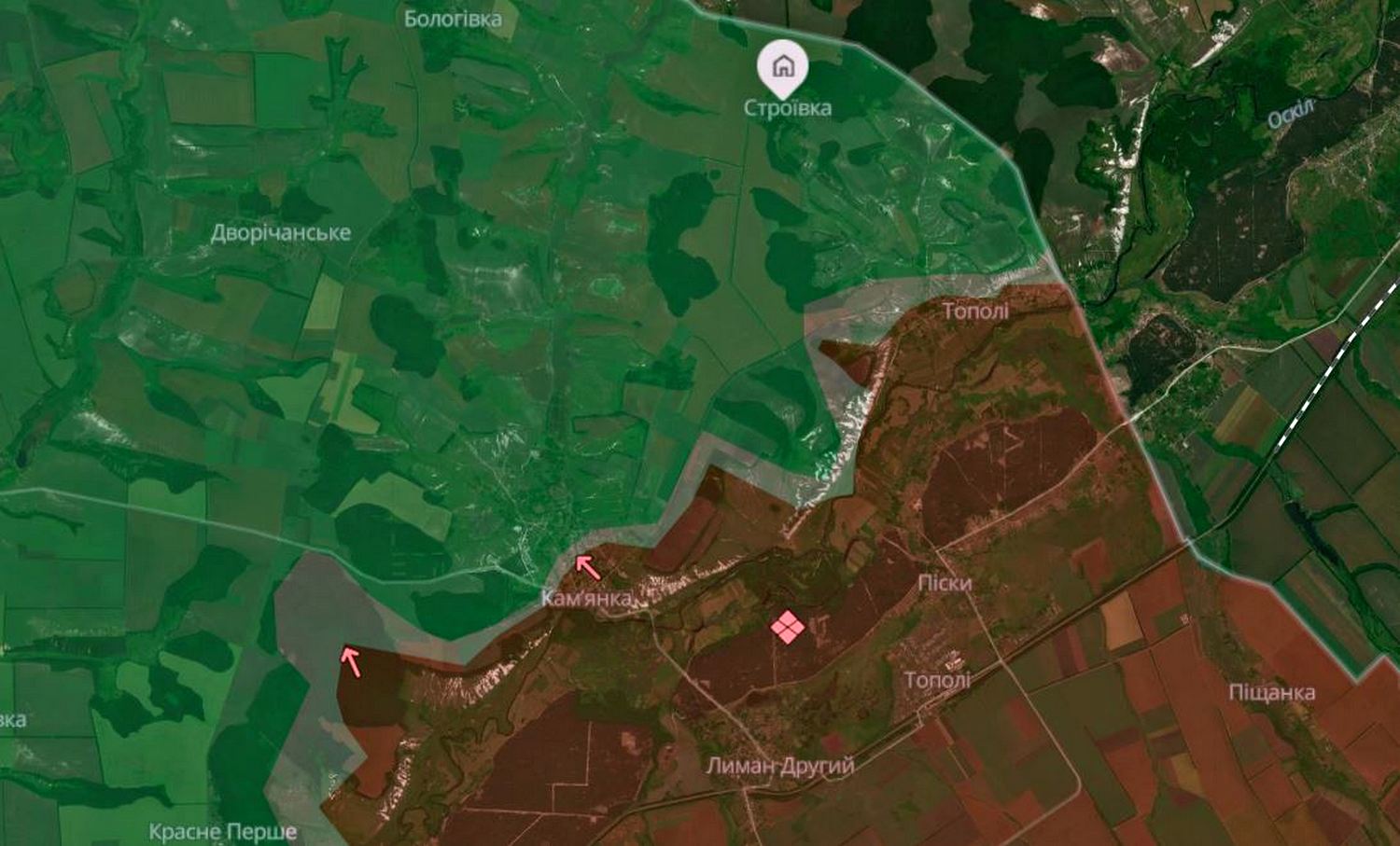 Карта боїв.