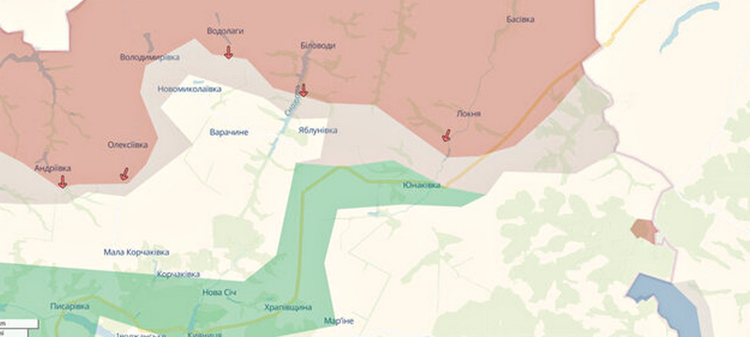 Карта боїв.