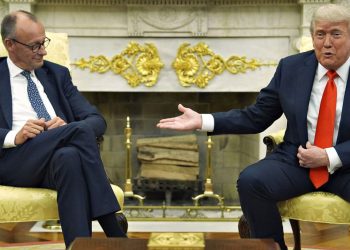 Фрідріх Мерц та Дональд Трамп.