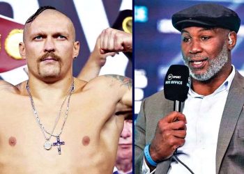 Олександр Усик і Леннокс Льюїс.