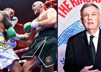 Олександр Усик, Тайсон Ф'юрі та Тедді Атлас.