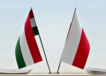 Прапори Польщі та Угорщини.