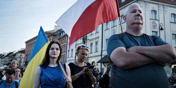 Біженці в Польщі.