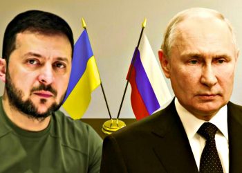 Володимир Зеленський та Володимир Путін.