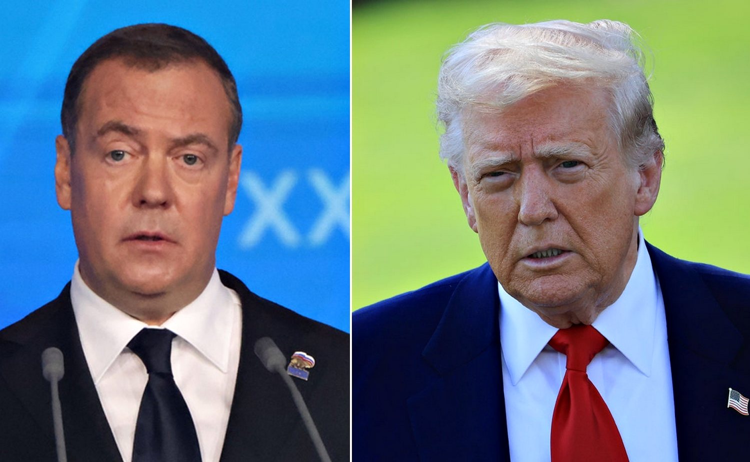 Дмитро Медведєв і Дональд Трамп.
