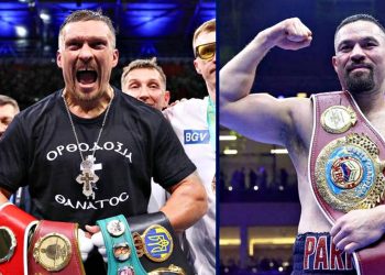 Олександр Усик і Джозеф Паркер.