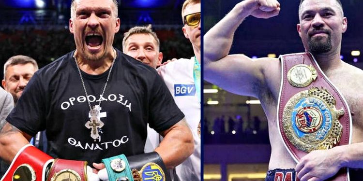 Олександр Усик і Джозеф Паркер.