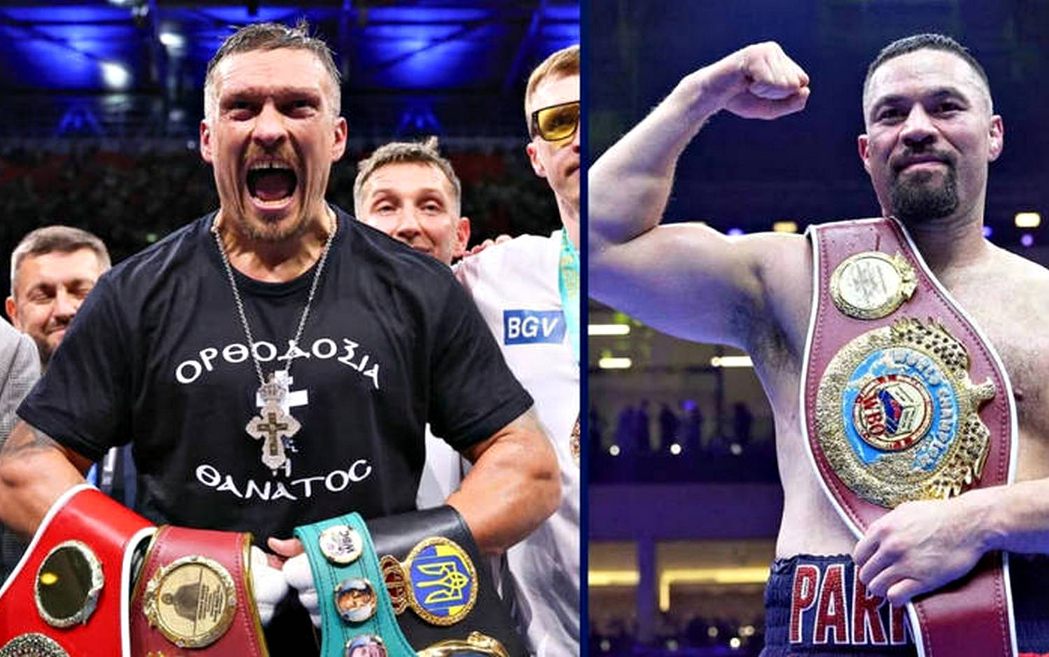 Олександр Усик і Джозеф Паркер.
