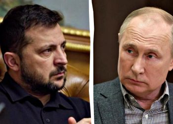 Володимир Зеленський та Володимир Путін.