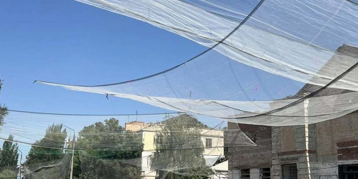 Антидронові сітки на Запоріжжі